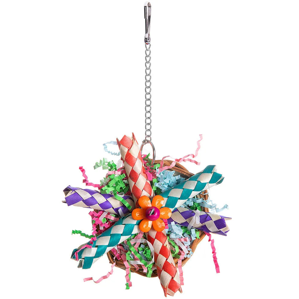 Parrot gnawing toy for beak exercise with weight option specifications