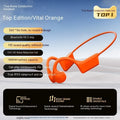 Real bone conduction Bluetooth headset in Black Top Version with ABS material and non-in-ear design