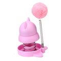 Rotating licking cat toy with mint ball in blue, orange or pink colours