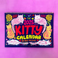 Cat-themed wall calendar with 2024 and 2025 model options showing monthly date layout