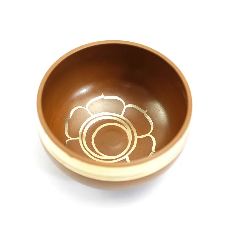 Handmade 7.8cm Himalayan singing bowl in one of seven colours for meditation and yoga