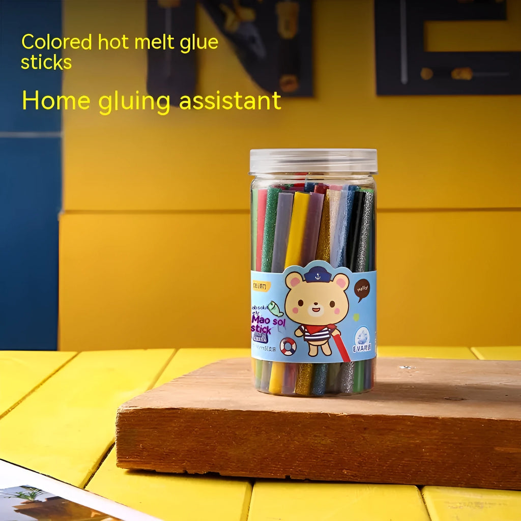 55 transparent hot melt adhesive glue sticks in packaging, 7.0mm diameter for DIY crafts