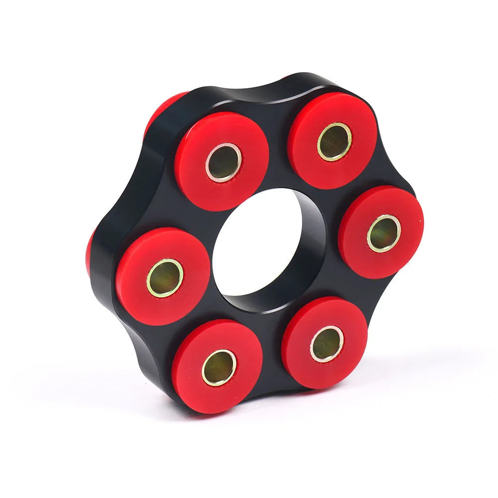 Red polyurethane aluminium drive shaft connecting plate bracket for BMW vehicles with included transmission shaft