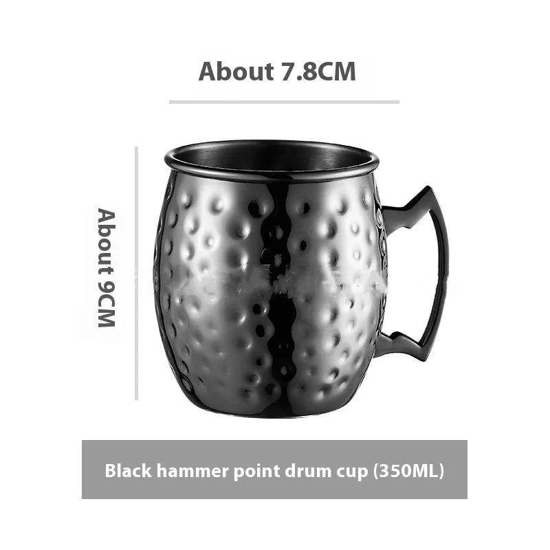 Stainless steel Moscow mule cup with copper plating in metallic finish