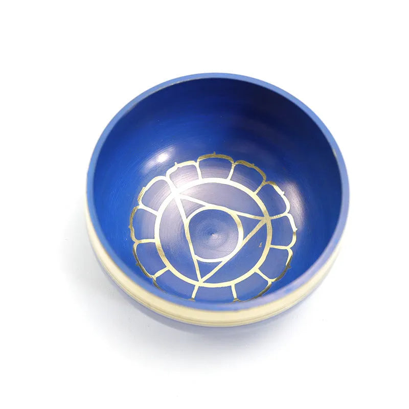 Handmade 7.8cm Himalayan singing bowl in one of seven colours for meditation and yoga