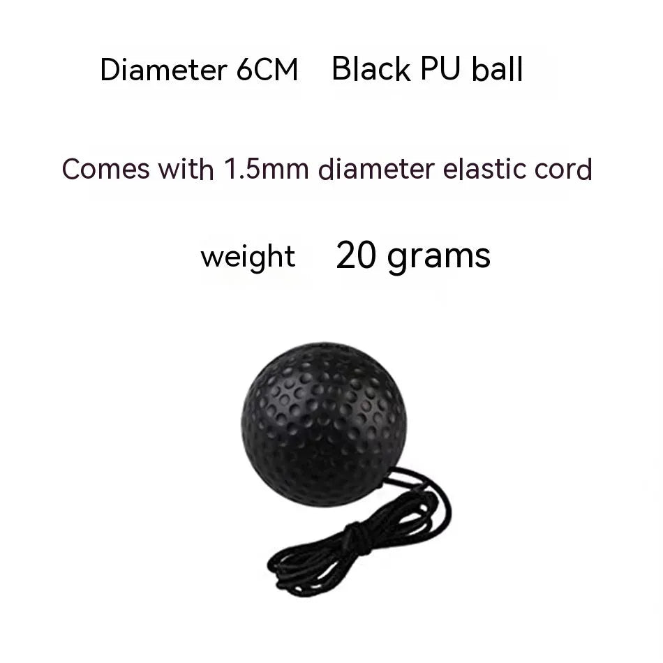 Boxing reaction ball set with multiple coloured balls and adjustable headbands for head-mounted training