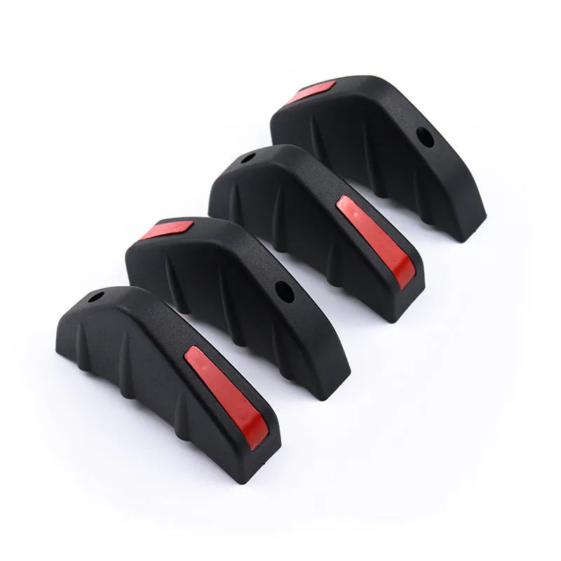Black triangular ABS rear spoiler lip for automotive chassis, 15cm length