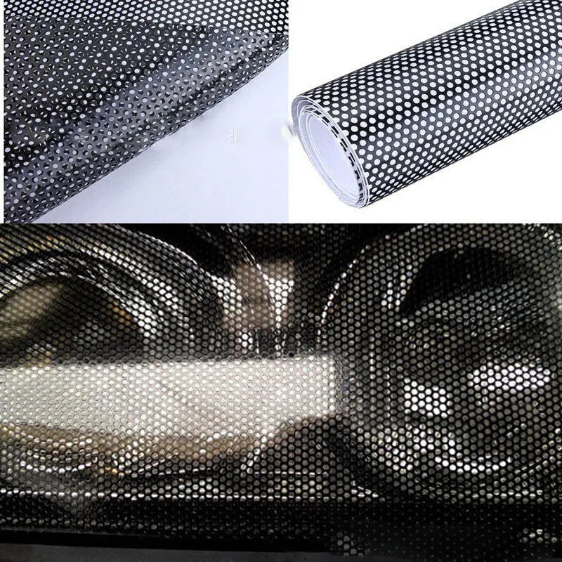 30cm by 106cm sheet of perforated mesh automotive vinyl film for car windows