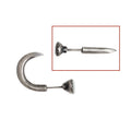 S925 sterling silver nail-shaped stud earring on an ear hook, punk style.