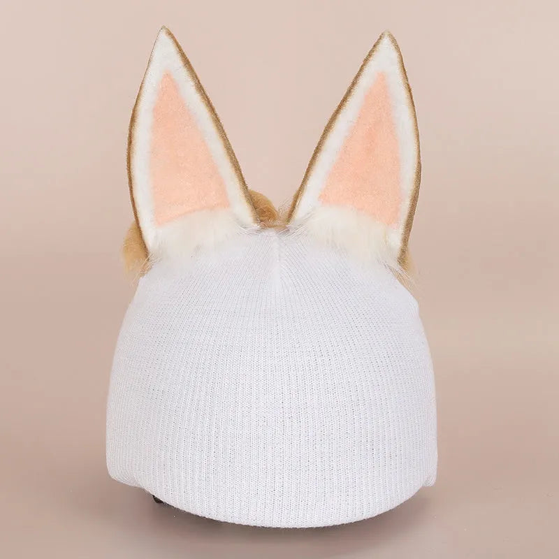 Soft plush decorative ski helmet cap in a cartoon style, a prop for costumes and decor.
