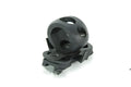 Helmet rail flashlight fixture bracket for MICH IBH systems in black PA material
