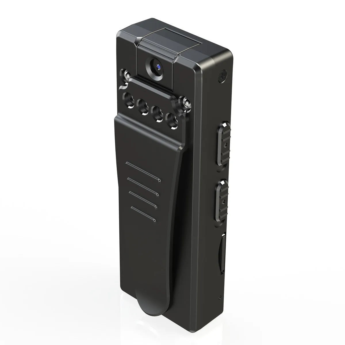 Black ABS plastic 1080p HD DV home camera with night vision on a rotating base