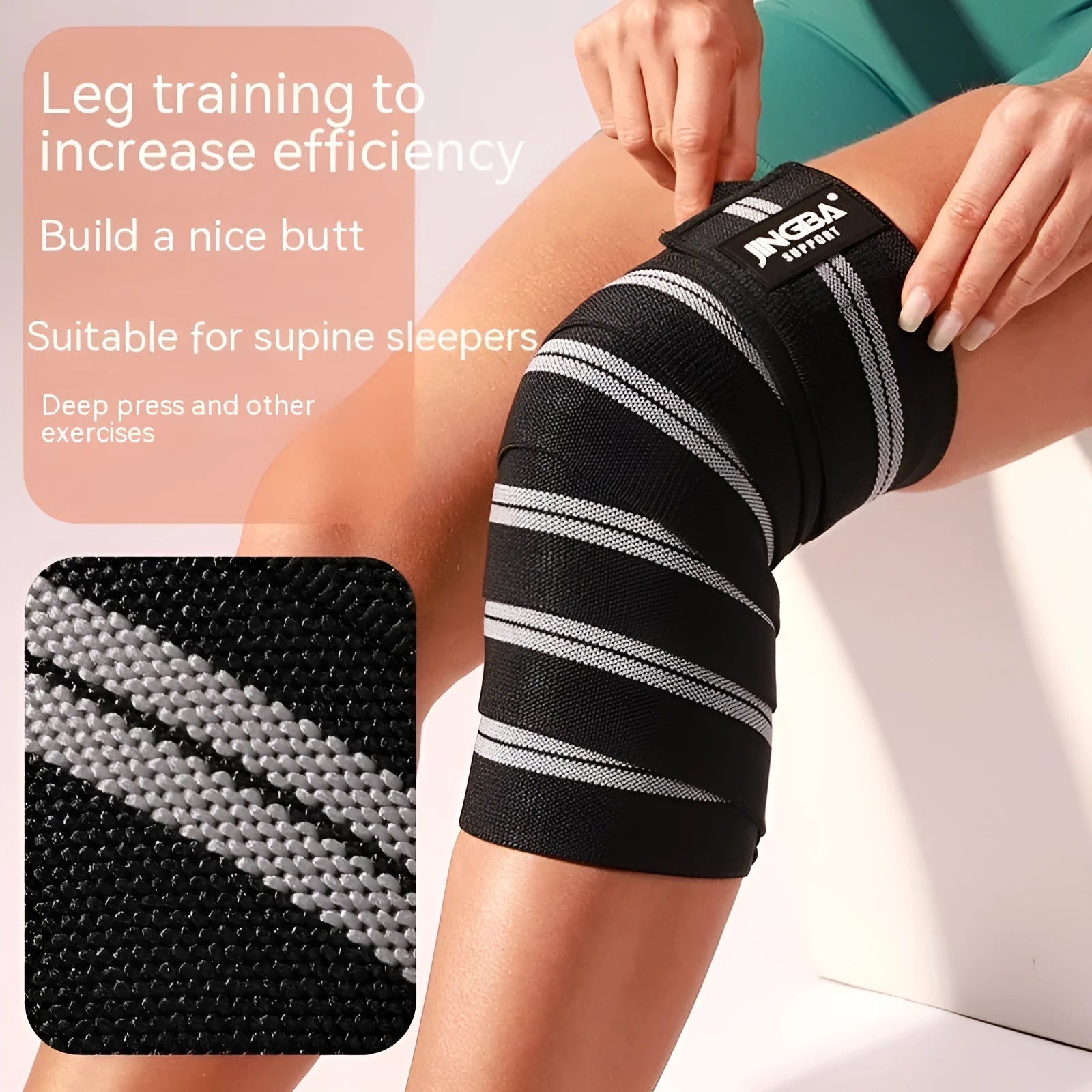 Adjustable sports knee pads for weightlifting and cycling in blue, grey, red, or yellow