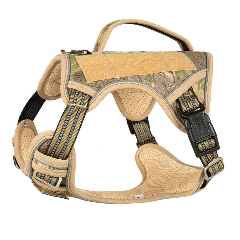 Tactical dog chest strap harness in Oxford cloth for search and rescue patrol working dogs