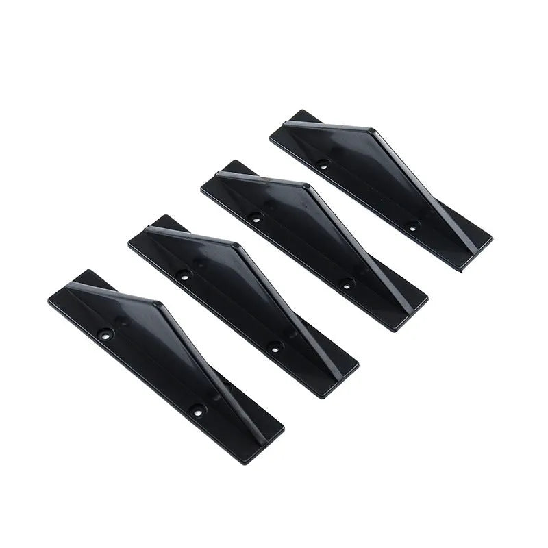 Black triangular ABS rear spoiler lip for automotive chassis, 15cm length
