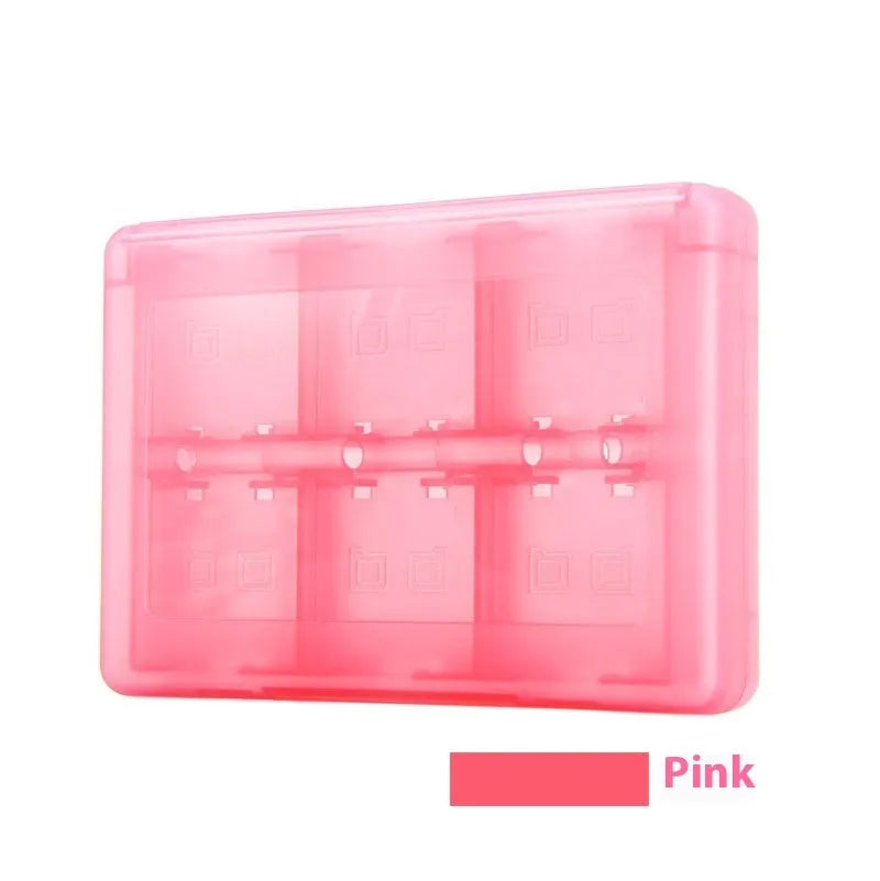 NDS and 3DS game card storage box with multiple cartridge slots in PP plastic