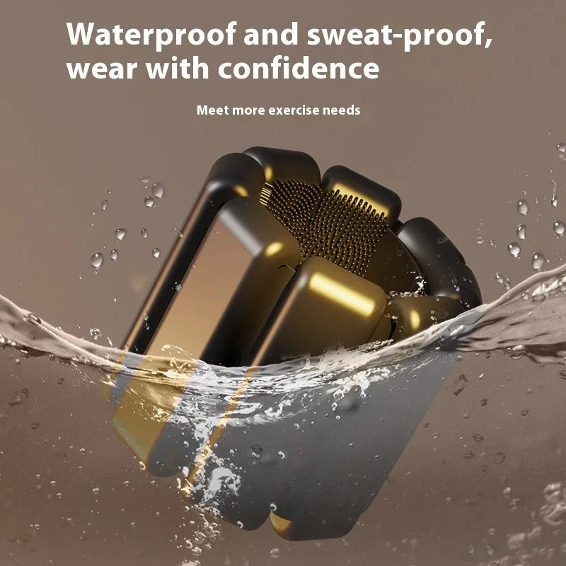 Adjustable black silicone fitness weight bracelet with Velcro strap shown on a wrist.