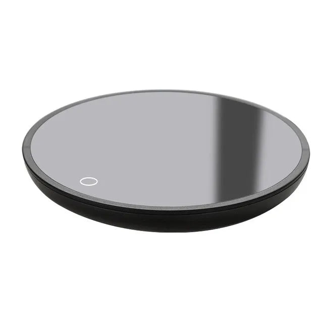 Black coffee mug warmer with temperature switch and waterproof design for home office use