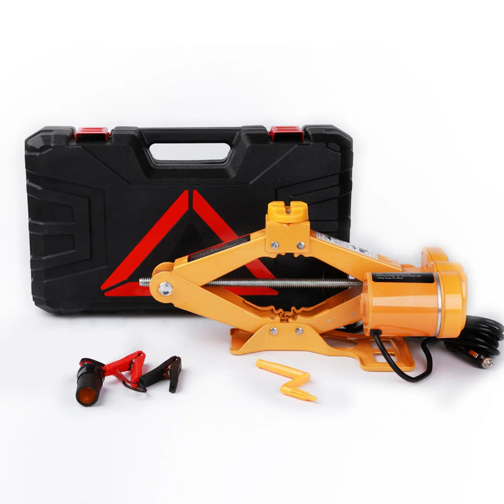 Electric hydraulic jack kit for vehicle lifting with 2-tonne capacity and 120-350mm height range