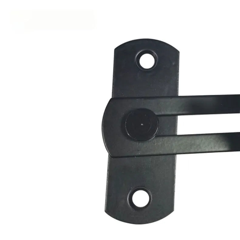 Warehouse hook lock for barn doors with 90-degree rotating stainless steel shackle