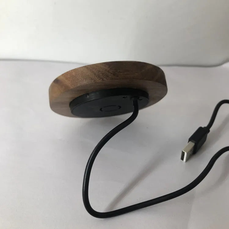 60mm round embedded wireless charger for desks and tables with 10W fast charging