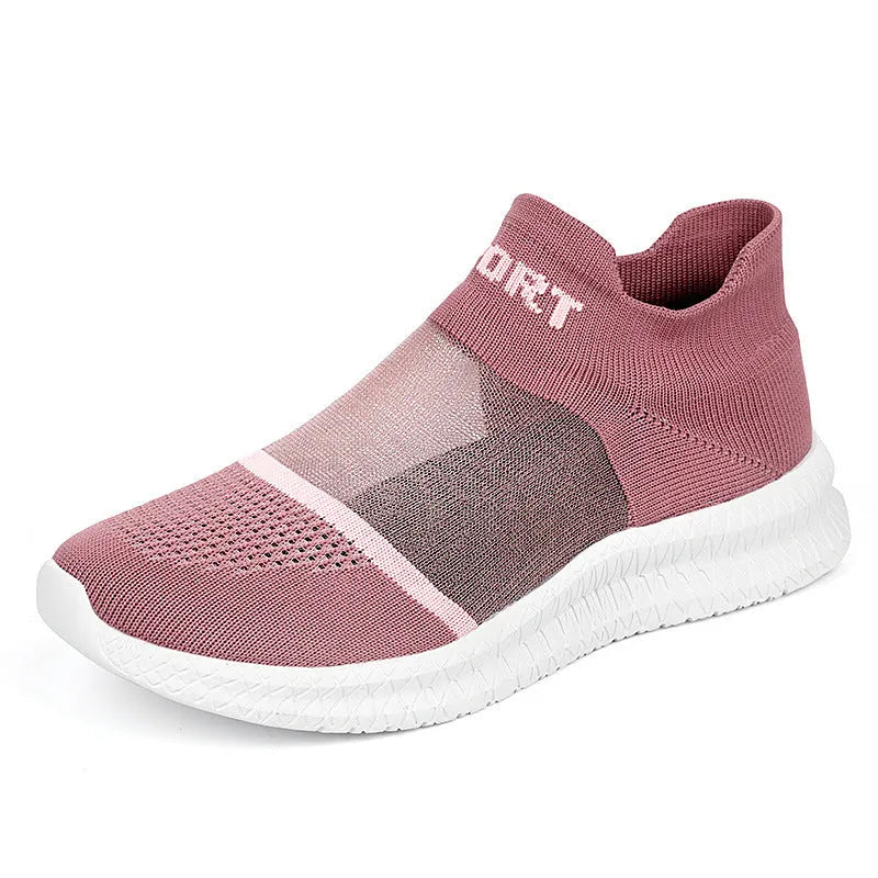 Flyknit casual sock shoes in multiple colours with lace-up front and MD sole