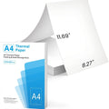 White thermal A4 printing paper sheets with quick-drying thermosensitive coating for office use