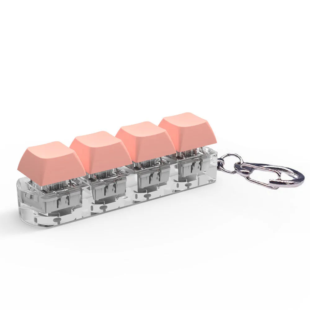 Four-key mechanical keyboard switch tester with ABS plastic housing showing 22x27x85mm dimensions