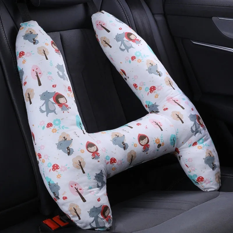 Car headrest neck pillow 55x70cm with printed pattern and pearl cotton filling