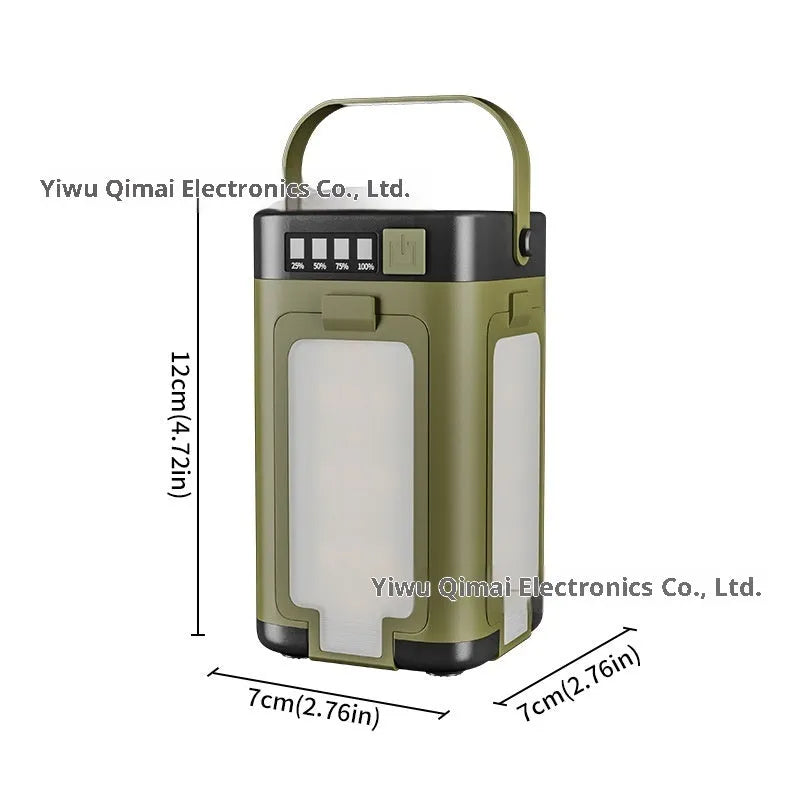LY24 four leaves solar camping light folded closed with top solar panel visible