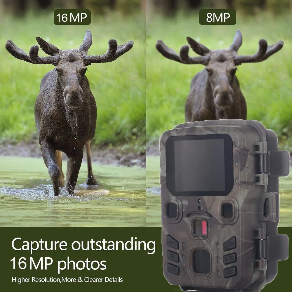 Black infrared night vision monitoring device with plastic body and TF card storage