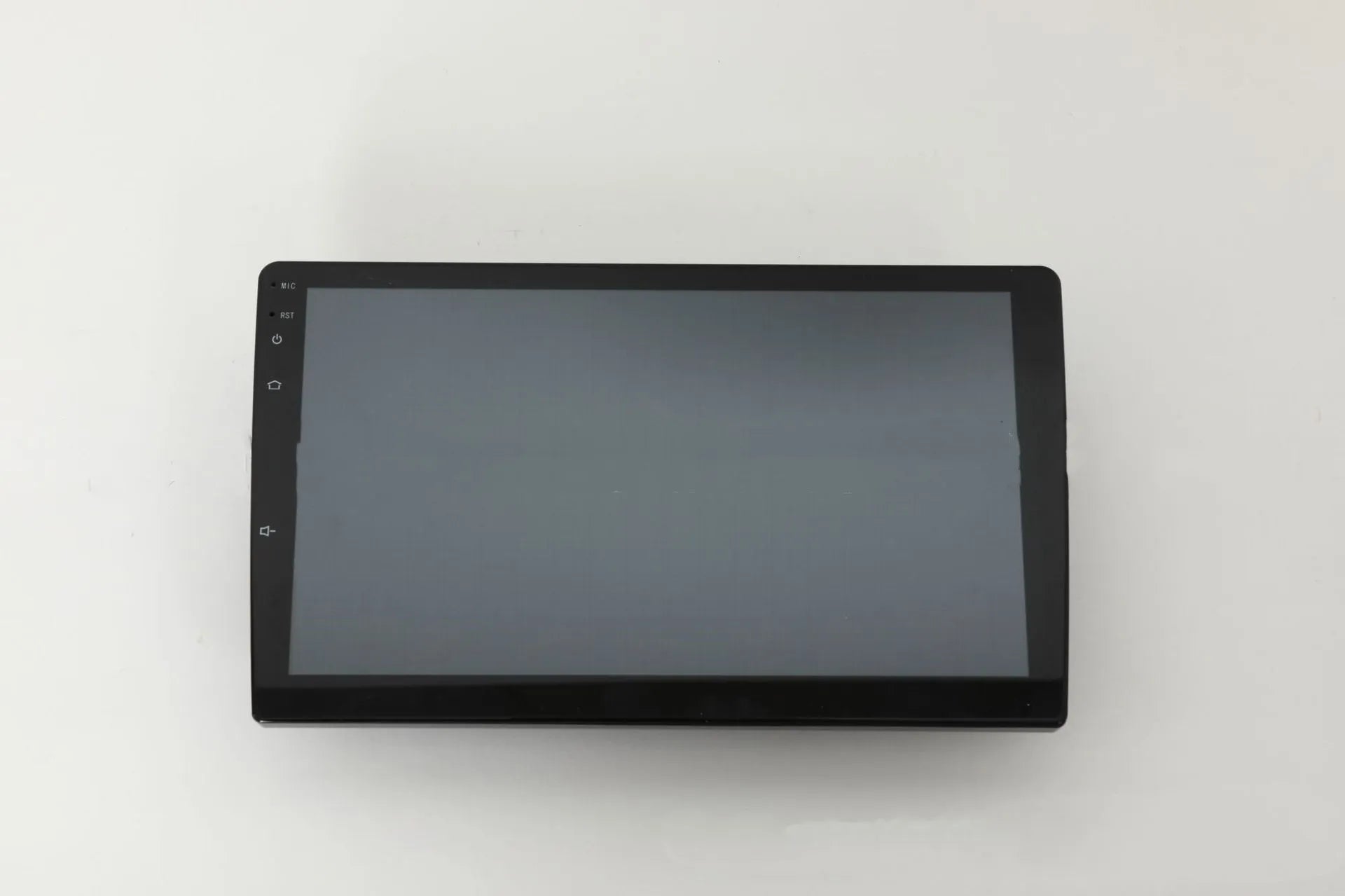 10.1 inch Android car stereo with trapezoidal panel and touchscreen display