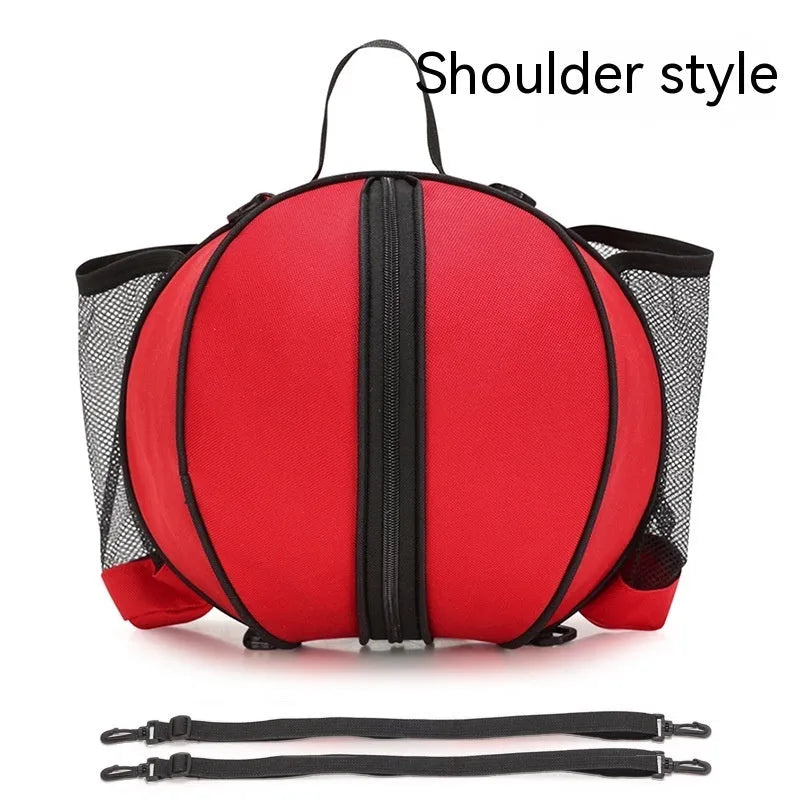 Oxford cloth basketball bag with 9L capacity showing one-shoulder and two-shoulder carrying options