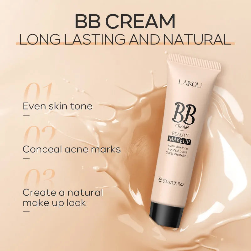 Natural Makeup Hose BB Cream 30ml tube with nine skin tone shade options showing concealer properties