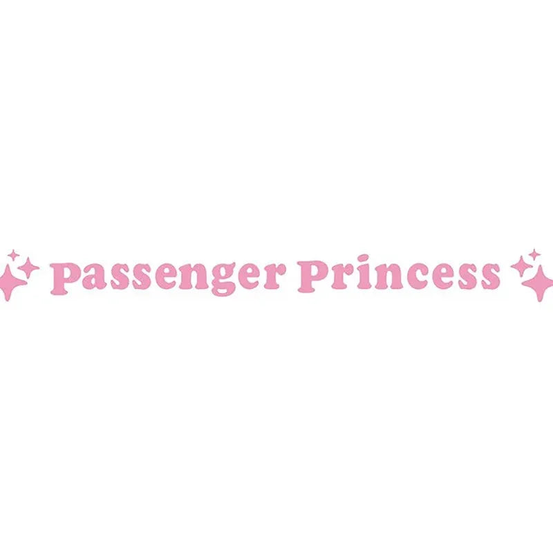 12.5 cm circular Passenger Princess decorative sticker for car rearview mirrors in reflective colours.