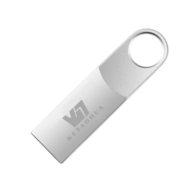 Metal car-shaped USB flash drive in silver finish showing automotive design details