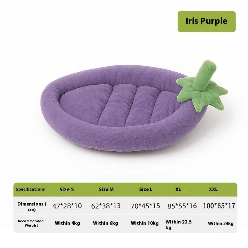 Washable cloth dog mat in brown colour showing rectangular shape suitable for doghouses