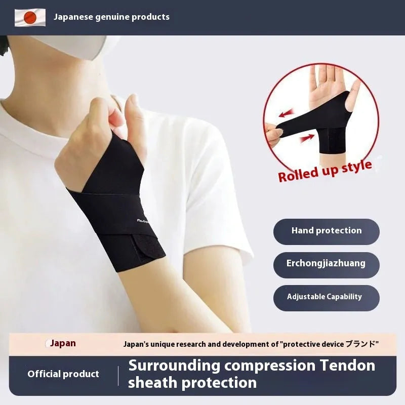 Adjustable athletic wristguards for sports wrist support in black colour