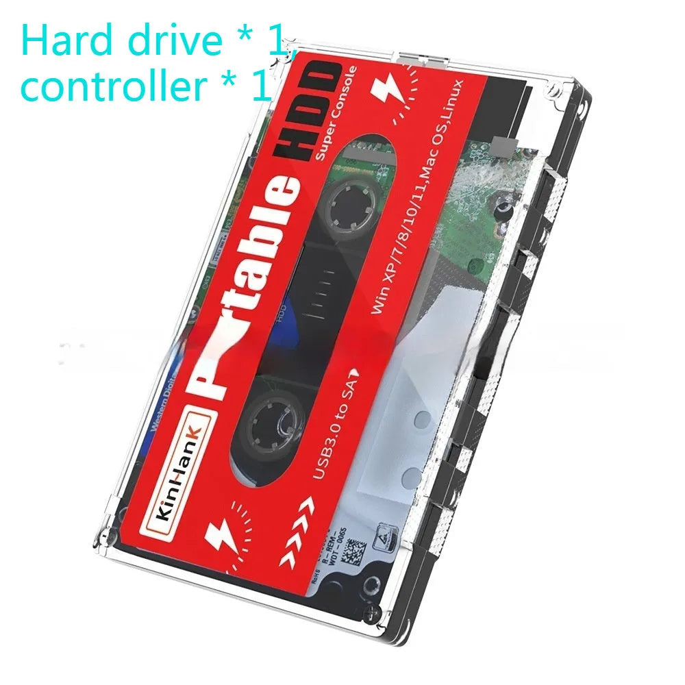 External mechanical hard disk for mobile gaming with compact design and bundled controller options
