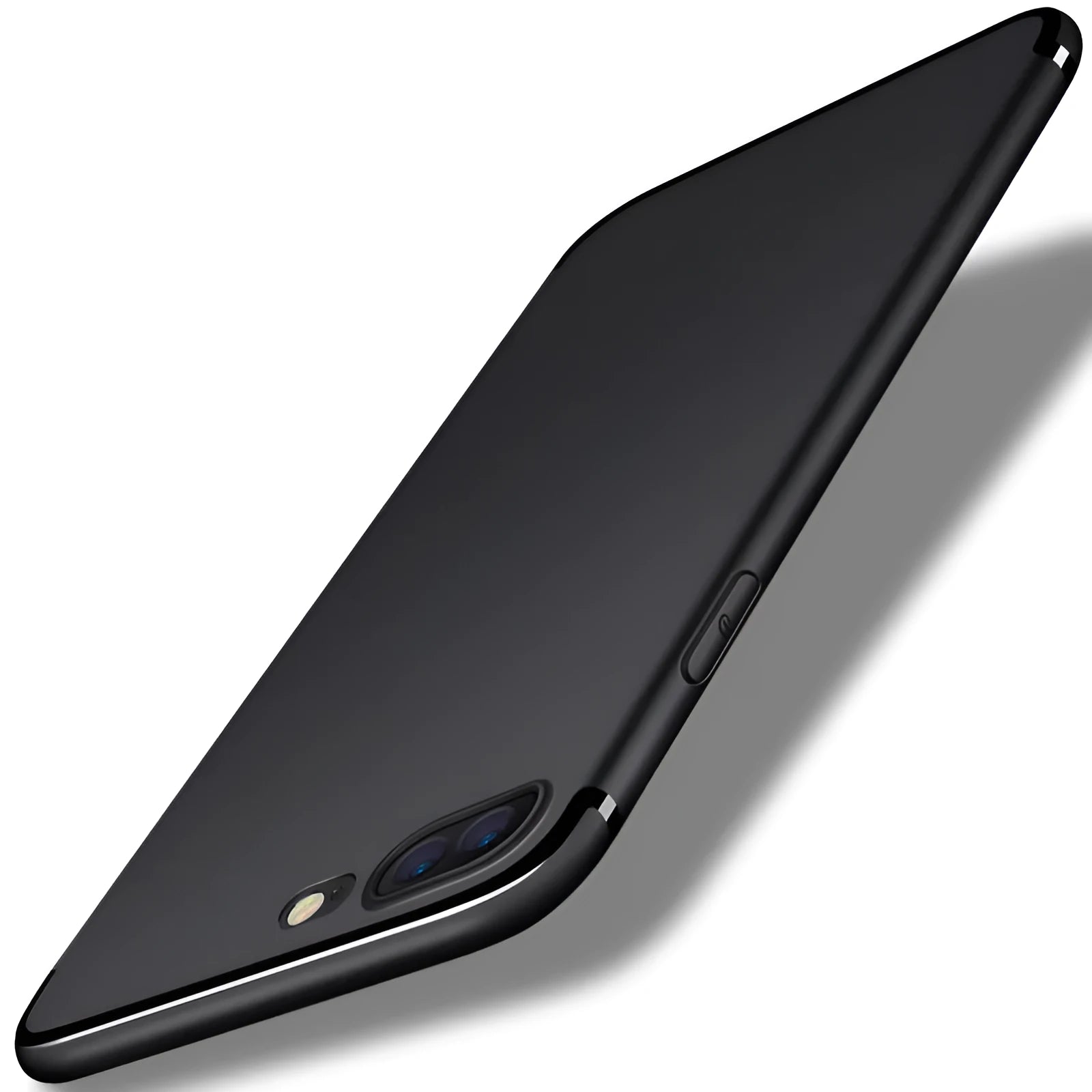 Soft TPU silicone phone case for Apple iPhone in black, blue, red, and white colours