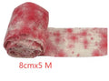Halloween horror style bloody red dyed gauze bandage roll made from polyester fibre.
