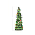 European style Christmas tree decoration lamp in resin construction showing colour light option