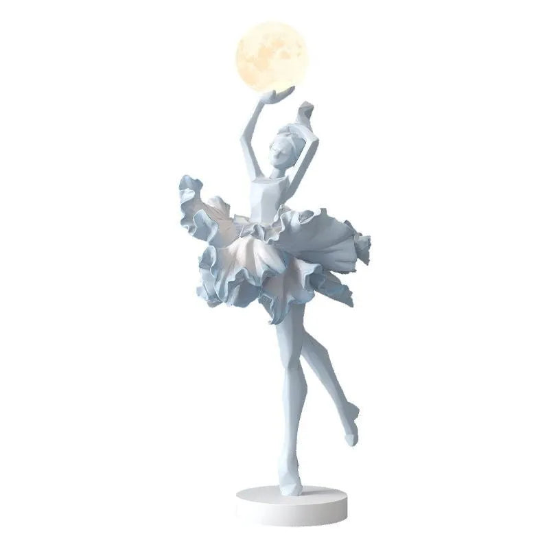 Small resin night lamp ornament with USB charging in four colour options