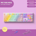 Coloured sugar cat mechanical keyboard with candy cat design and 108 keys