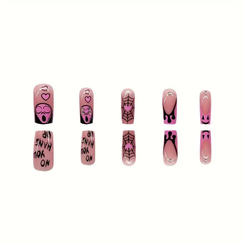 Halloween detachable square plastic armour set with love pattern design in colour XXS247