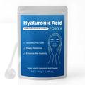 Container of pure hyaluronic acid powder with 150G net content for DIY skincare formulations