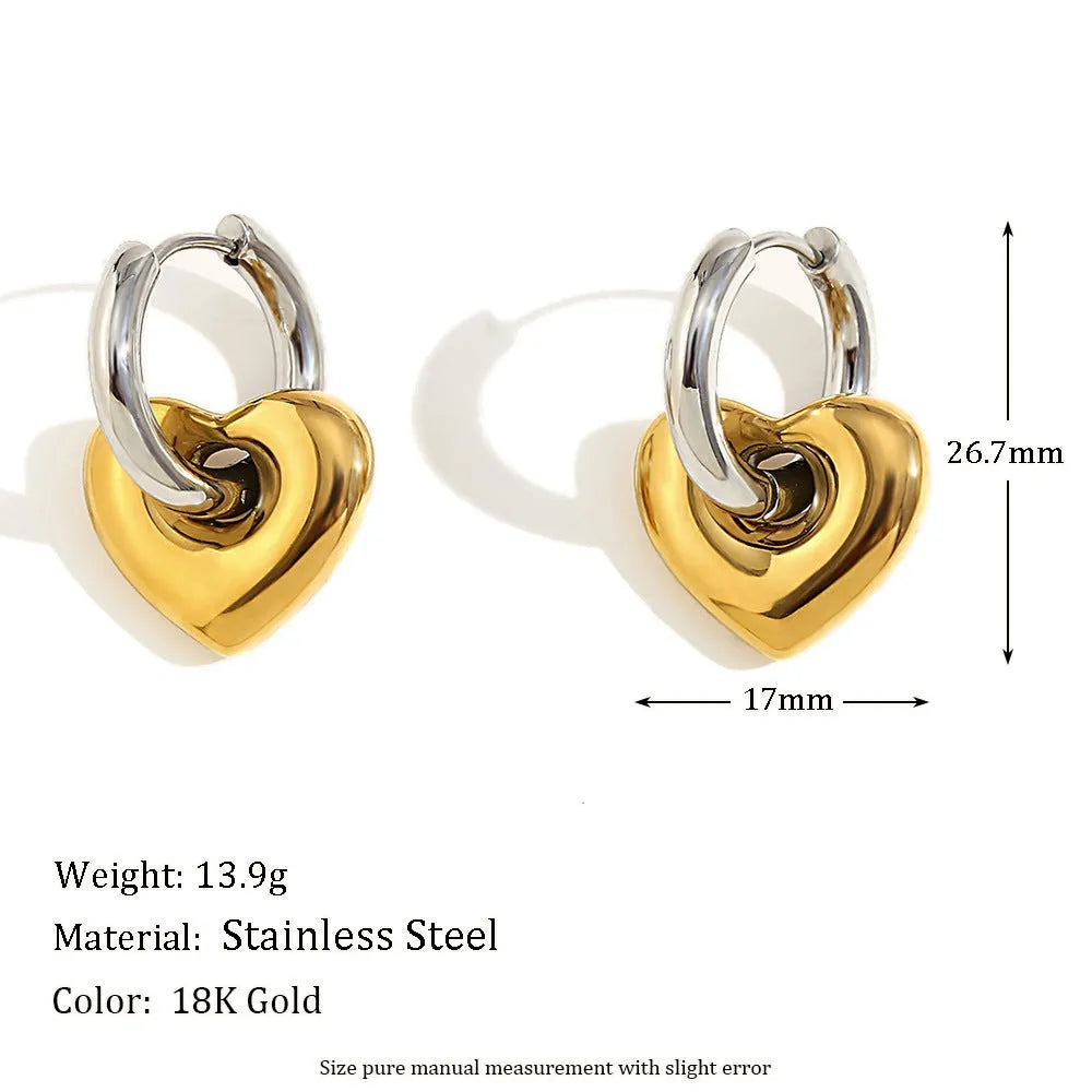 Gold tone geometric jewellery set including earrings, bracelet and necklace with round ring design elements