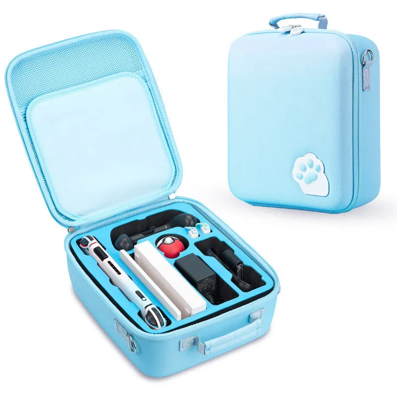 Nintendo Switch game storage bag with diagonal strap holding game cartridges