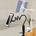 Flexible phone and tablet mount holder with bendy arm and suction base in black or white colours