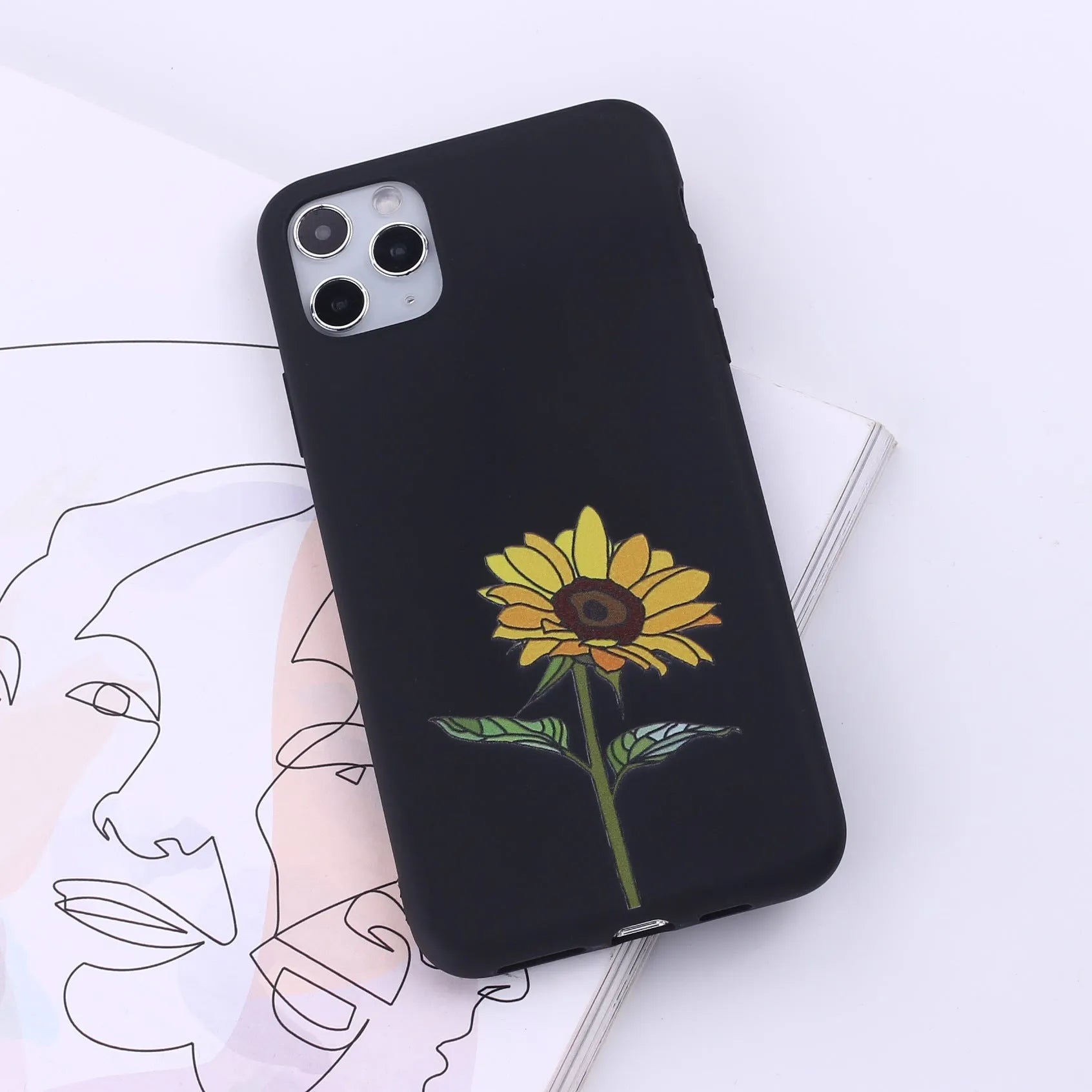 TPU mobile phone case for iPhone in multiple colour options showing back cover design